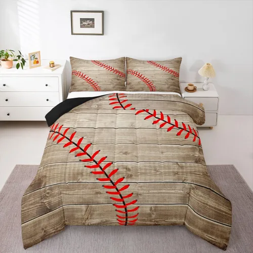Vista 200 de Juego de ropa de cama de baloncesto para niños y adolescentes, juego de edredón deportivo para niños, tamaño matrimonial, suave, ligero, decoración