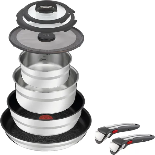Vista 2 de Jamie Oliver by Tefal L9769932 - Juego de 9 piezas, G6 JO ING6 SS DE Stack.P&P STLS ST, acero inoxidable/negro