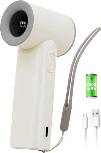 Vista 10 de Ventilador turbo portátil de mano de 17400 rpm, mini ventilador turbo de alta velocidad [15 horas de tiempo de enfriamiento máximo], 4500 mAh