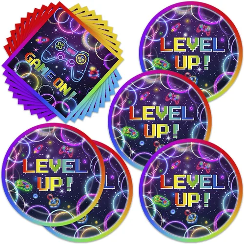 Vista 6 de 48 piezas de decoraciones para fiesta del cáncer de mama incluyen platos, servilletas, decoraciones para fiesta libres de cáncer para servir a 24