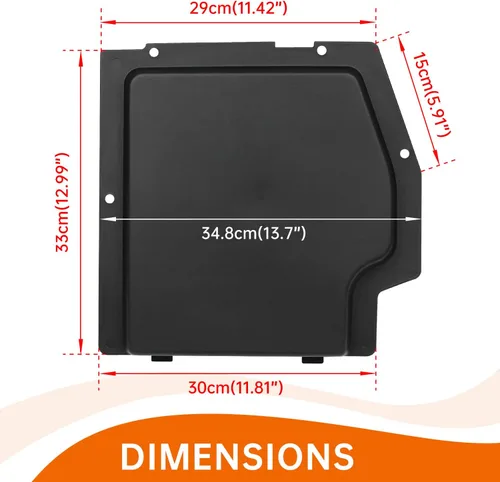 Vista 4 de Kit de cubierta de batería X3 compatible con Can Am Maverick X3 MAX 2017-2024 Todos los modelos Accesorios Placa de cubierta de batería de plástico