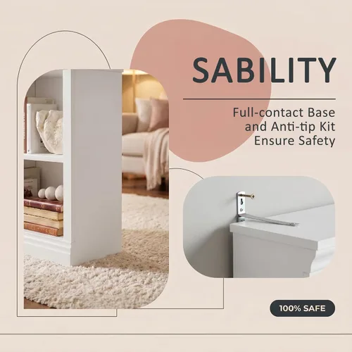 Vista 10 de VICTONE Estantería de 5 estantes, estante de madera, estantes de almacenamiento para libros, selección de muebles para sala de estar, dormitorio