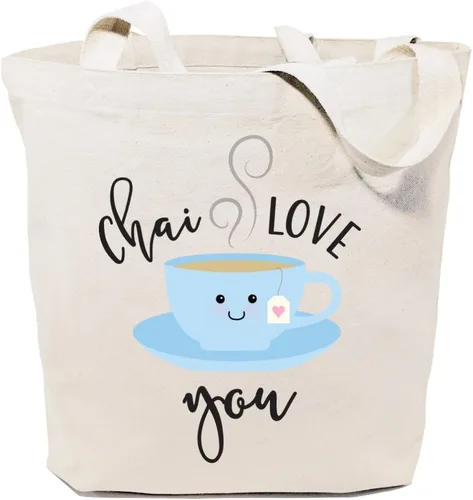 Vista 32 de The Cotton & Canvas Co. Bolsa de compras reutilizable de tela, bolsa para ir al mercado