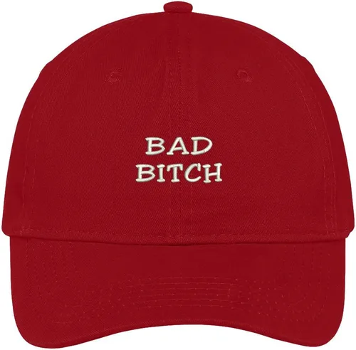 Vista 5 de Trendy Apparel Shop Bad Bitch - Gorra de béisbol bordada 100% de algodón cepillado de calidad