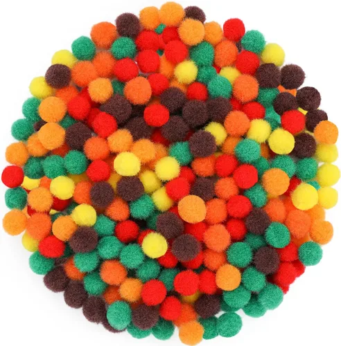 Vista 12 de 1200 pompones de Halloween, pompones de 0.4 pulgadas para manualidades