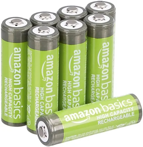 Vista 5 de Amazon Basics - Paquete de 24 pilas recargables AA NiMH de alta capacidad de 2400 mAh, 1.2V, recarga hasta 400 veces, precargadas
