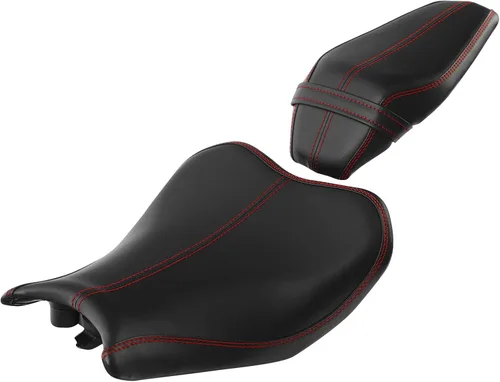 Vista 8 de C.C. RIDER Asiento de piloto para conductor y pasajero apto para Kawasaki Z900 2017-2024 07-Negro+Verde