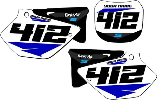Vista 6 de 1993-1995 YZ 125 SG64 Custom MX Number Plates Senge Graphics Kit Compatible con Yamaha