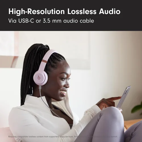 Vista 5 de Beats Solo 4 - Auriculares inalámbricos Bluetooth en la oreja, compatibles con Apple y Android, hasta 50 horas de duración de la batería, color rosa