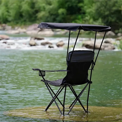 Vista 5 de Compatible con silla de campamento al aire libre con techo grueso, silla de sombreado impermeable para protección solar y aislamiento térmico