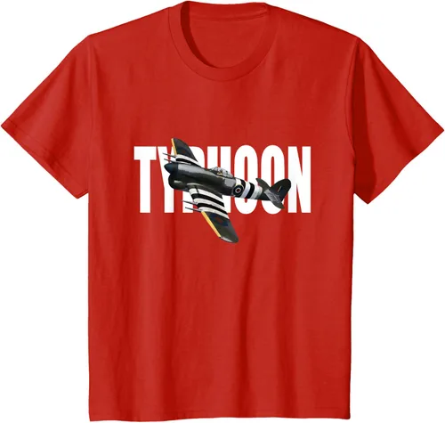 Vista 55 de RAF Hawker Typhoon WW2 Fighter Aircraft T-Shirt