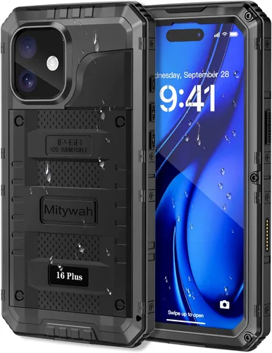 Vista 84 de Mitywah Funda impermeable para iPhone 7/iPhone 8 / iPhone SE 2020, funda de metal resistente de grado militar, protección de cuerpo completo