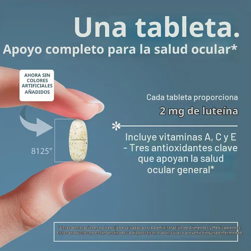 Vista 4 de 21st Century Ojos saludables con tabletas de luteína, 60 unidades, blanco (27452) Eye Vitamin with Lutein Plus Antioxidants A, Compare VS.