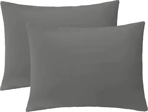 Vista 8 de iMaylex Funda de almohada suave de microfibra cepillada con cremallera, acogedora y ligera, de fácil cuidado, juego de 2, negro, estándar, 20 x 26