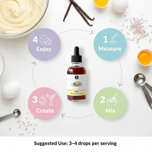 Vista 8 de Dolce Flav Extracto de mantequilla – 2 onzas soluble en agua, Kosher, sin azúcar, sabor concentrado de mantequilla de imitación para hornear