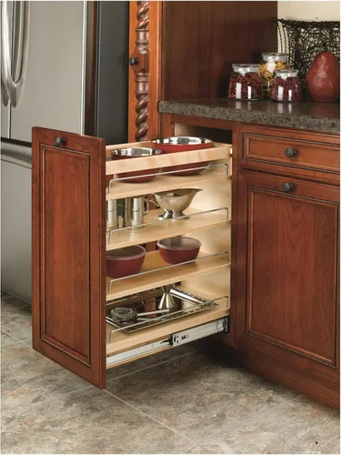 Vista 4 de Rev-A-Shelf Organizador extraíble de gabinete con base de madera