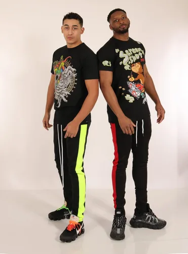 Vista 3 de SCREENSHOT Pantalones deportivos ajustados prémium para hombre Hip Hop