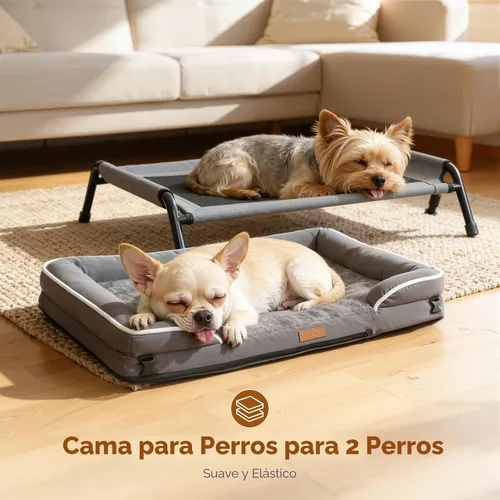 Vista 6 de Lekereise Camas elevadas para perros pequeños para exteriores, portátil, para interiores y exteriores, cama hamaca elevada para mascotas con patas