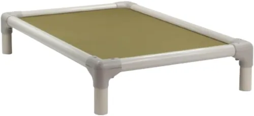 Vista 24 de Kuranda Cama elevada para mascotas a prueba de masticación - PVC almendra - 25" x 18" - Cordura Nylon - Borgoña