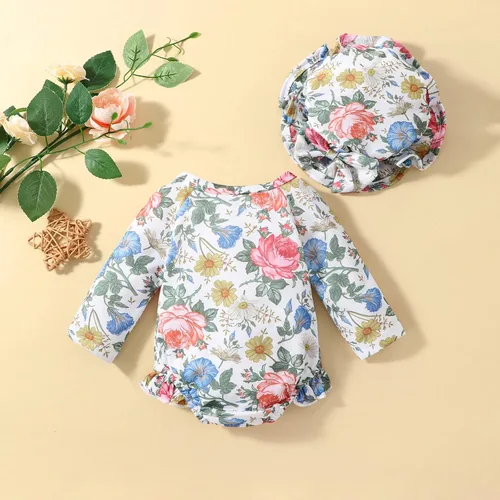 Vista 91 de Traje de baño de una pieza con cremallera de manga larga para bebé niña con gorro