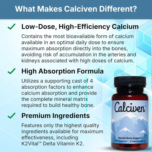 Vista 4 de Calciven - Suplemento Natural para el Apoyo Óseo - Sin GMO, Sin Gluten