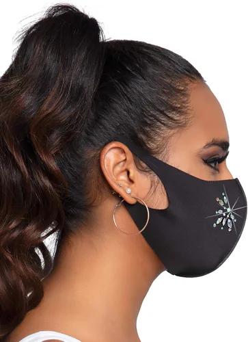 Vista 3 de Leg Avenue Mascarilla de moda con diamantes de imitación para mujer