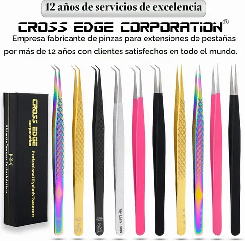 Vista 9 de Pinzas curvadas para pestañas aislantes, 5.5 in Plateado