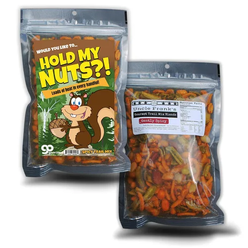 Vista 6 de Hold My Nuts Mezcla de condimentos picantes - Divertido diseño de ardilla con bellota - Aperitivos picantes para hombres y mujeres - Mezcla premium