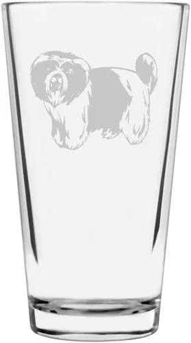 Vista 369 de Podenco Canario - Vaso de pinta de 16 onzas con temática de perro personalizado