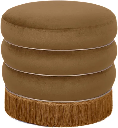 Vista 9 de TOV Furniture Lakka - Otomana de terciopelo negro