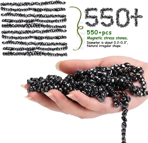 Vista 2 de 550 bolas magnéticas de juguete para adultos, gravas, masilla de ferrita, juguetes de regalo para aliviar el estrés, juguetes de escritorio