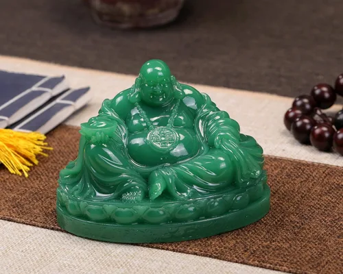 Vista 6 de Fengshui Estatua de Buda riendo – Esculturas de Buda feliz para buena suerte, riqueza y felicidad, decoración del hogar, regalos de felicitación