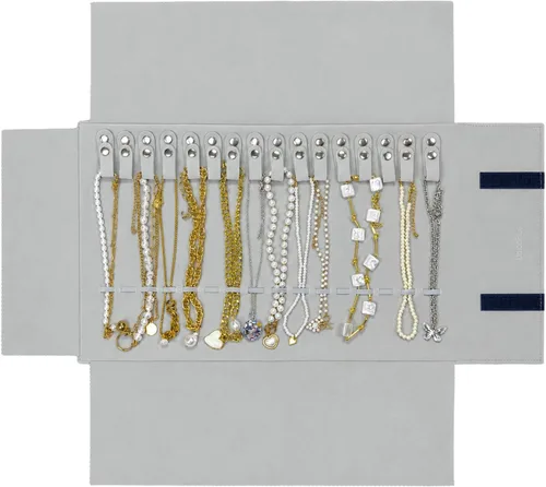 Vista 19 de UnionPlus Travel Necklaces Roll Organizer Anti-Tangle Air Blue Azul aire