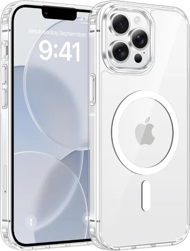 Vista 232 de FNTCASE - Funda para iPhone 16 Pro: magnética, mate, translúcida, de grado militar, protectora contra caídas, resistente, fina, duradera y a prueba