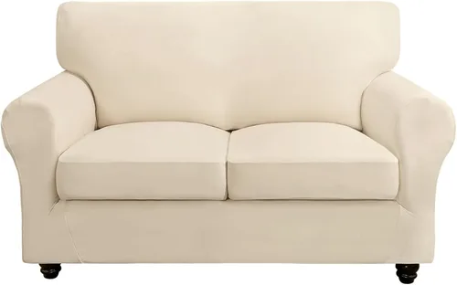 Vista 11 de SearchI Funda elástica para sofá, funda para sillón de 2 piezas con funda de cojín separada para silla, protector de muebles lavable para sala