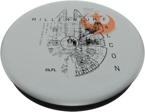 Vista 2 de Star Wars Millennium Falcon Schematic PopSockets PopGrip: agarre intercambiable para teléfonos y tabletas