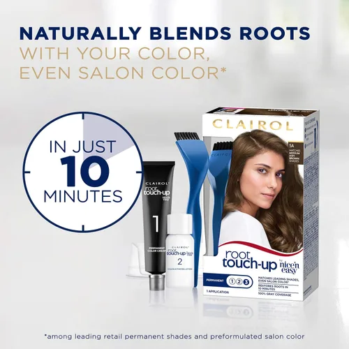 Vista 135 de Clairol Root Touch-Up de Nice'n Easy Tinte Permanente para el Cabello, 10 Rubio Extra Claro, Paquete de 1 Clairol Root Touch Up - Tinte permanente