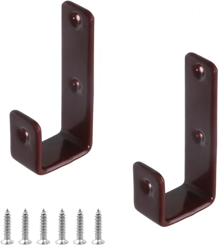 Vista 12 de Coshar 4 ganchos en J de acero inoxidable negros de 1-1/4 pulgadas, con revestimiento de PVC, soportes de metal para almacenamiento de garaje