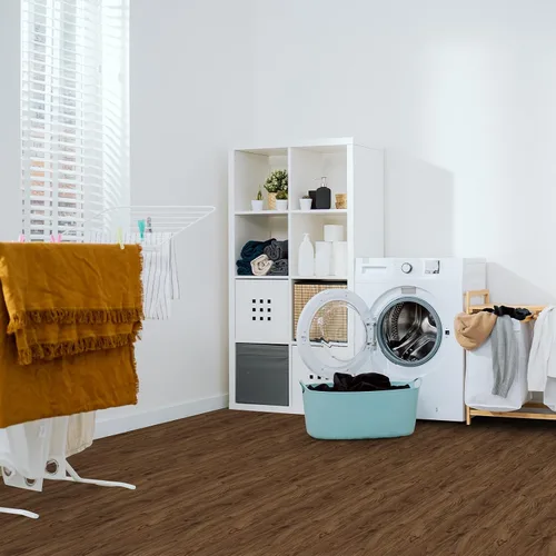 Vista 8 de Homease Piso de Vinilo con Grano de Madera 15.7" x 118" Rollo Marrón, Azulejos de Piso Autoadhesivos Impermeables, Superficie Extra Resistente al