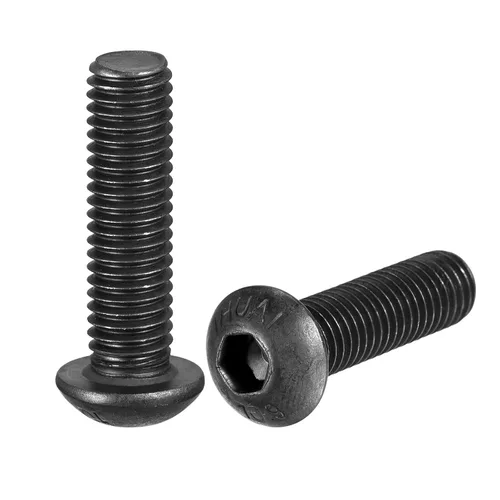 Vista 9 de uxcell Tornillos de cabeza de botón hexagonal M8x40mm Tornillos de acero de aleación 10pcs