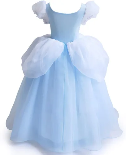 Vista 3 de Disfraz de princesa Cenicienta para niñas, vestido de fiesta de cumpleaños, Halloween
