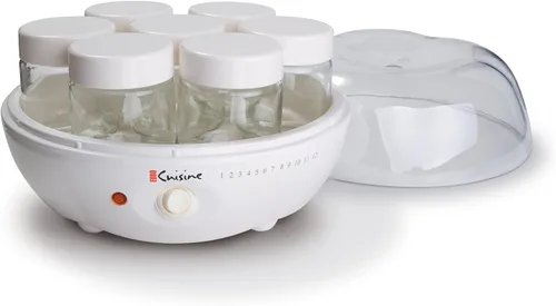 Vista 2 de Euro Cuisine YM80 Máquina eléctrica para hacer yogurt - Promueve la salud intestinal con yogur casero rico en probióticos - Incubadora de yogur