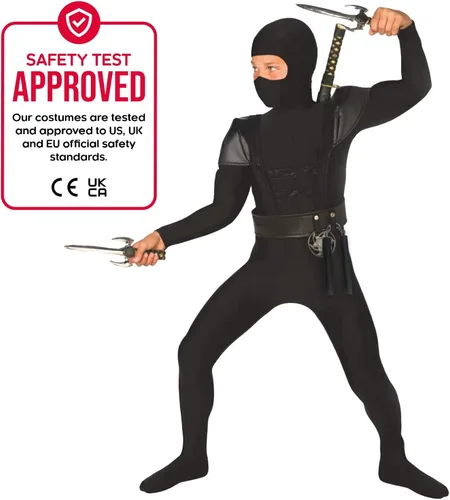Vista 3 de Morph - Disfraces de ninja para niños y niñas, disfraz de ninja de Halloween para niños