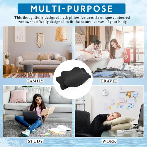 Vista 7 de Hahafelt Funda de almohada cervical refrescante con cierre de sobre (solo funda de almohada) Funda de almohada ergonómica para el cuello, funda