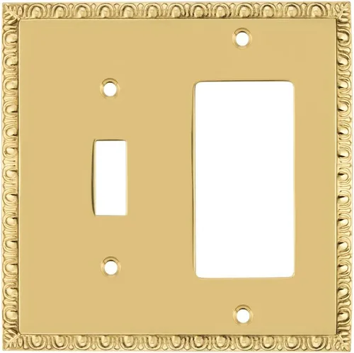 Vista 6 de Nostalgic Warehouse Egg & Dart Deco - Cubierta para placa de interruptor de salida eléctrica