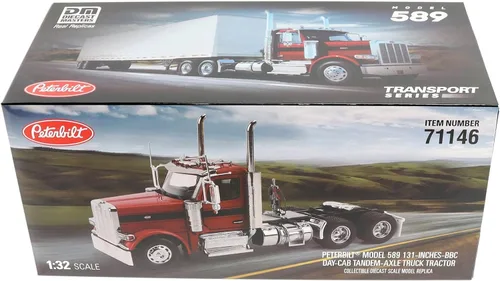 Vista 8 de Diecast Masters 1:32 Peterbilt 589 Tandem Day Cab Semi Truck, 71146