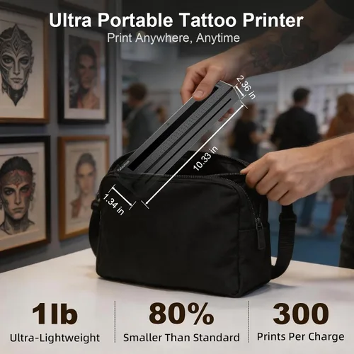 Vista 11 de Tattoo Stencil Printer Wireless Thermal Tattoo Machine Kit