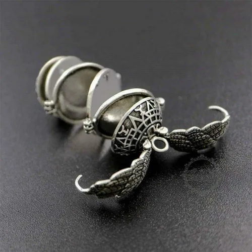 Vista 7 de Medallón, Unisex, Alas Huecas Ampliando 4 Foto Medallón Bola Colgante Collar Memorial Regalo - Plata