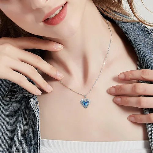 Vista 5 de Dorunmo 925 Sterling Silver Heart Locket Necklace That Holds Pictures Photo Locket Necklace