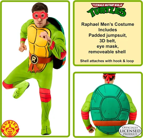 Vista 2 de Mens Raphael Teenage Mutant Ninja Turtle Costume